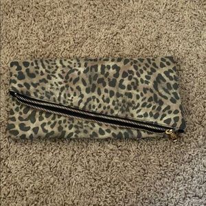 Leopard print clutch